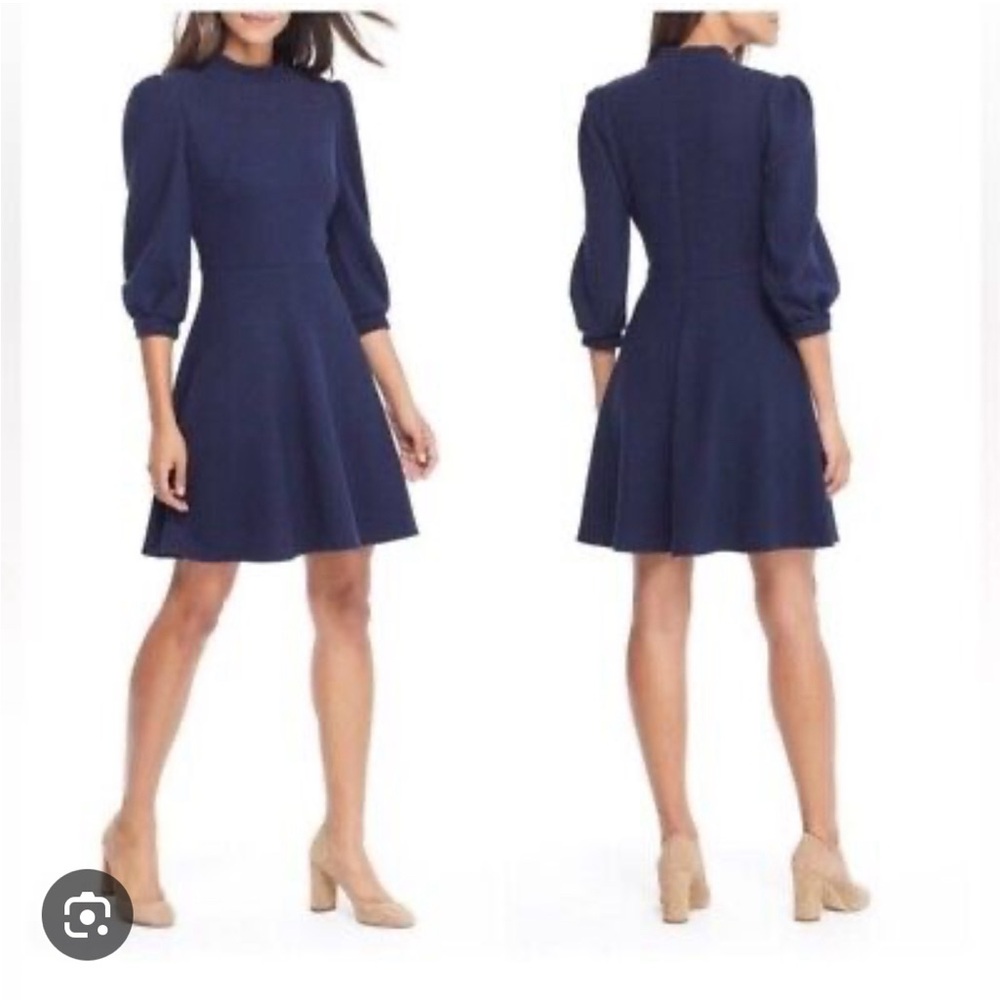 Gal Meets Glam Maggie Textured Fit & Flare Dress